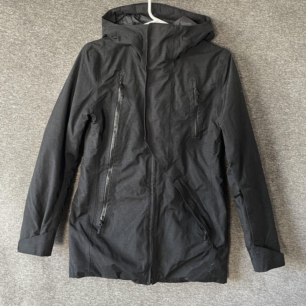 The North Face DryVent Parka Coat Womens Small Black Hooded Waterproof Insulated